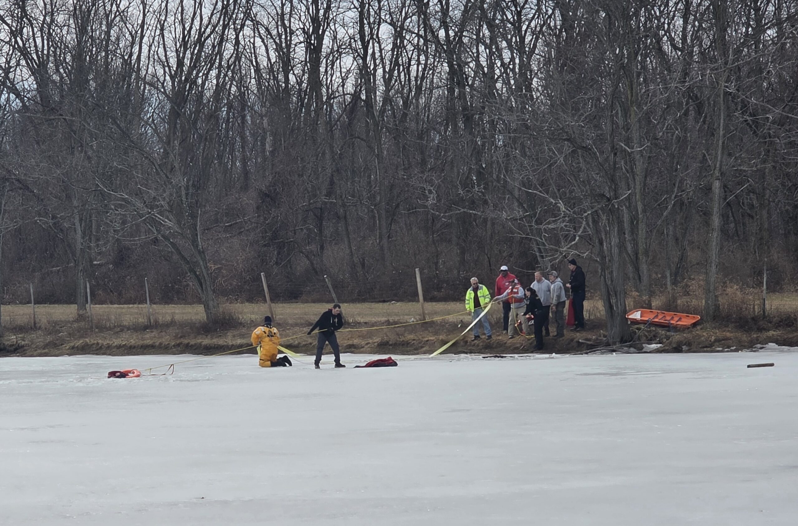 UPDATE: Man rescued after fall through ice on pond - Observer Today